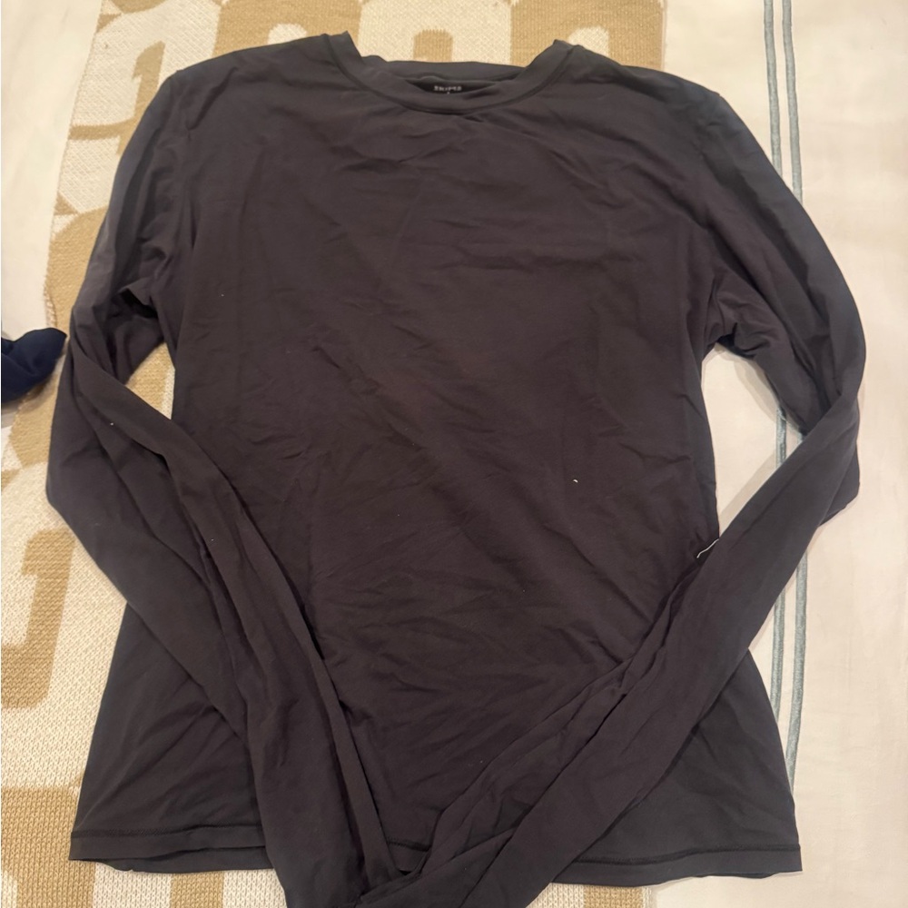 SKIMS Charcoal Long Sleeve Top